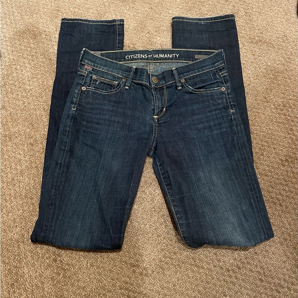 Citizens of Humanity Dark Wash Straight Leg Jeans